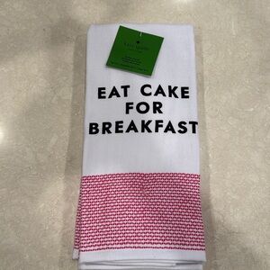 Kate Spade two kitchen towels eat cake for breakfast.